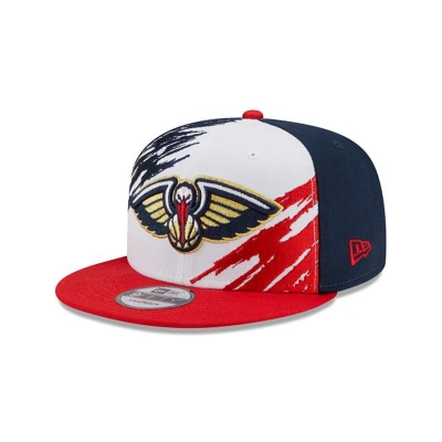 New Orleans Pelicans Gorra | New Era NBA Splatter 9fifty Snapback Cap Mexico - Azules